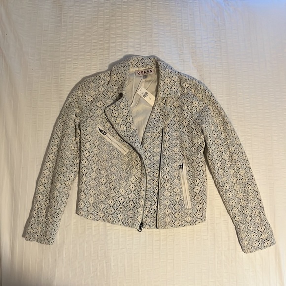 NEW Anthropologie Dolan Eyelet Cropped Jacket XS - Picture 2 of 2